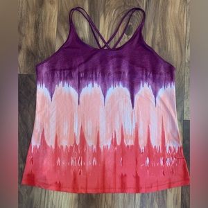 Workout Tank Top Cute Back Strap Design Size Large